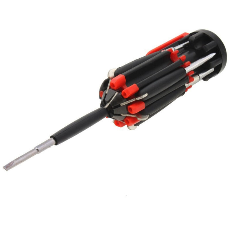 Tournevis 8 En 1 Lampe De Poche Multifonctionnelle à 6 Led Lampes De Tournevis Multiusages