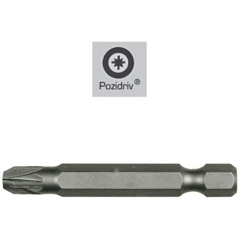 Tournevis long Pozidriv n°1 (20 pièces) S2 en acier au chrome vanadium
