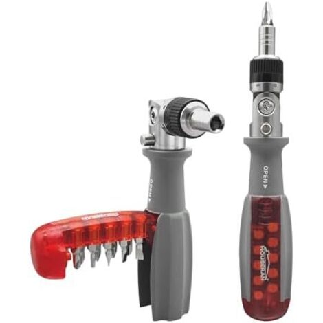 Tournevis Multi-embouts 10 en 1, Précision 90°, Cliquet Électrique et Électronique, Fendu/Philips/Torx 1 -