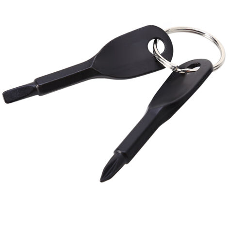 Tournevis Multifonction Poche avec 2 Embouts Acier Inox pour Bricolage et Urgence