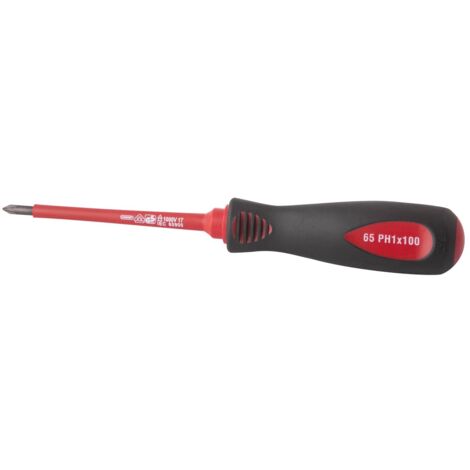 Tournevis phillips PH1x100mm isolé 1000V IEC 60900 - OE 0718 - CLAS Equipements