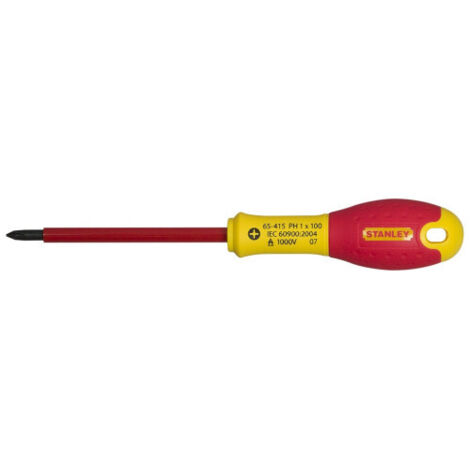 Tournevis phillips PH2 x 125mm isolé 1000V  STANLEY Fatmax