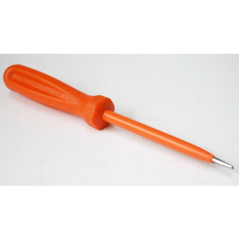 Tournevis plat 5.5x100mm isolé 1000V lame acier chromé manche orange pour vis tête fendue DERANCOURT