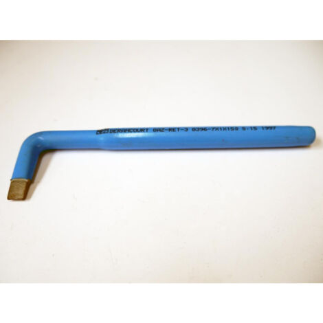 Tournevis plat coudé 90° 7x150mm isolé 1000V lame acier manche bleu ATEX II GAZ-RET-3 DERANCOURT