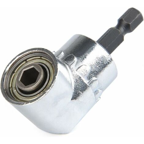 Tournevis Porte-Adaptateur 105 Degrés Perceuses à Angle Droit Pilote et Tournevis Adaptateur Renvoi d'angle pour Visseuse Hexagonal 1/4 '' Accessoires pour Tournevis, 6,35MM-LIAIKI
