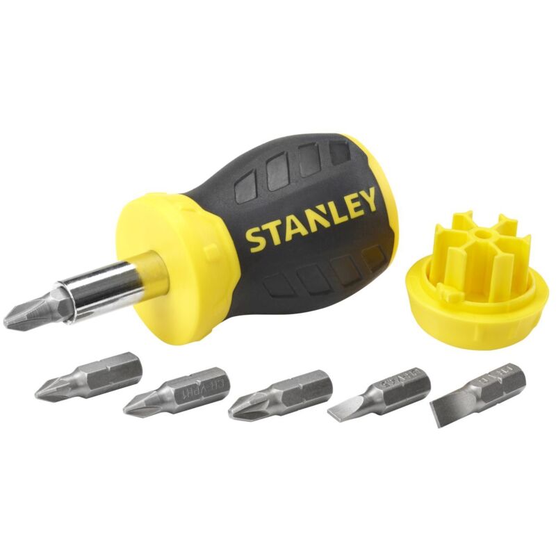Stanley - 0-66-357 tournevis porte-embouts boule bi-matière avec 6 embouts