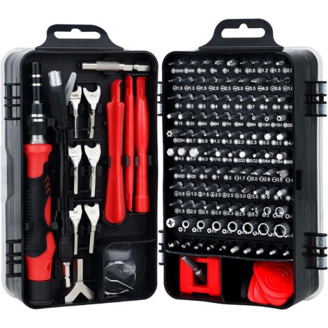 Tournevis Precision Kit Tools, Mini Ensemble d'outils de Réparation, Ensemble de Tournevis de Précision en Acier S2 pour Téléphones Portables, Ordinateur Portable, Montres,Irisfr(135 en 1 )