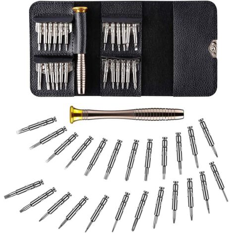 Tournevis Précision Kit,25-in-1 Mini Kit de Torx Tournevis Clés Allen Outils de Réparation pour iphone Portable Laptop Montre Bijoux Jouets Lunettes