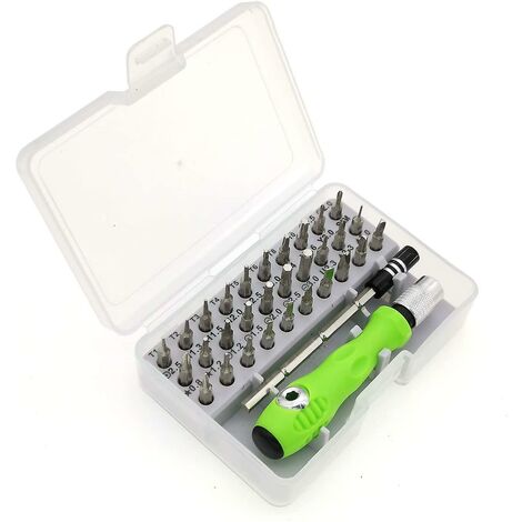 Tournevis Précision Kit,32-in-1 Mini Kit de Tournevis Clés Allen Outils de Réparation pour iphone Portable Laptop Montre Bijoux Jouets Lunettes macBook