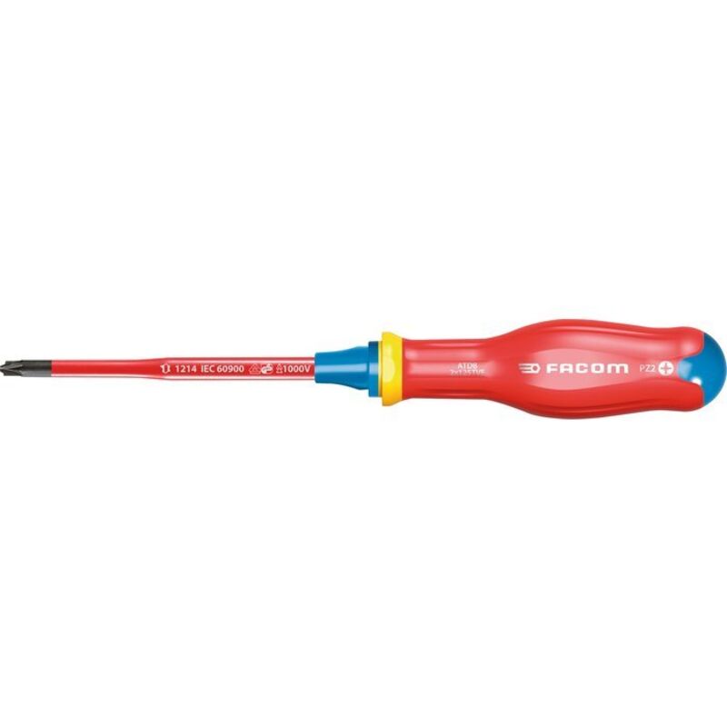 Facom Tournevis Protwist Borneo 6 x 125 mm pour vis Pozidriv longueur totale 245 mm - ATDB2X125TVE