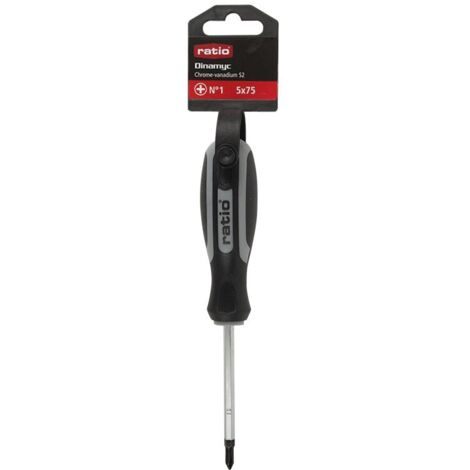Tournevis Ratio embout PHILLIPS série Dinamyc Pro - talla Nº1 5x75 mm.