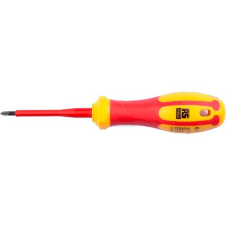 Tournevis RS PRO, Pointe Pozidriv PZ0 type Isolé, 60 mm ( Prix pour 1 )