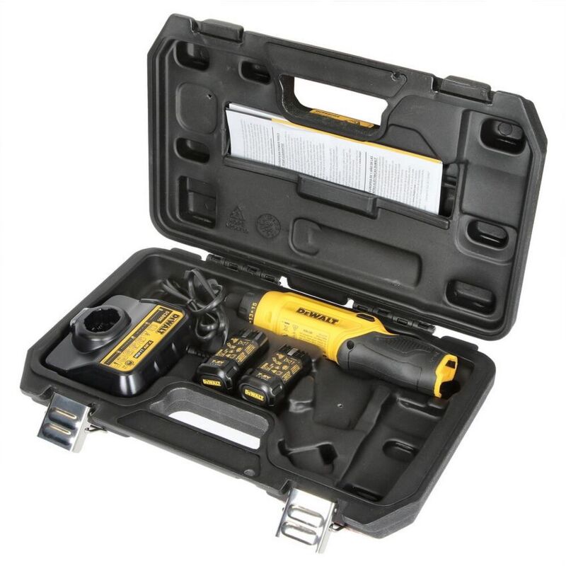 Outillage - Visseuse sans fil 7,2V, 2 batteries Li-Ion 1,0 Ah, chargeur DCF680G2 - Dewalt