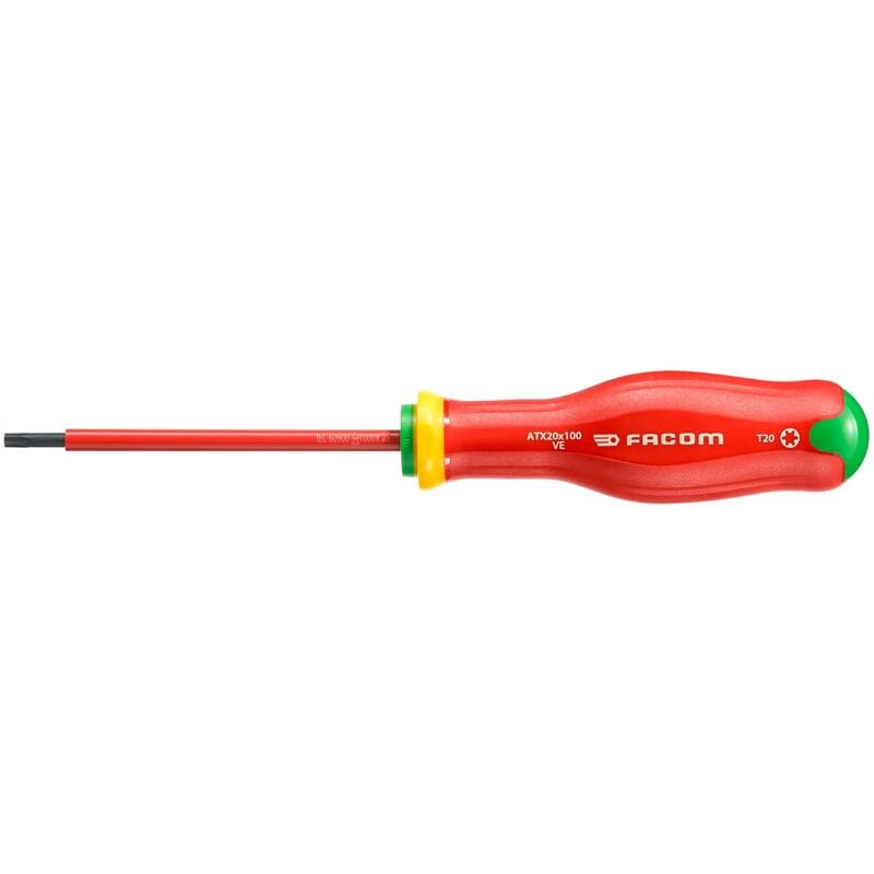 Tournevis standard Facom pointe Torx T20, VDE/1000V ( Prix pour 1 )