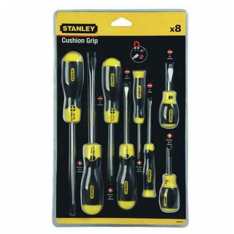 Tournevis T+Ph lot de 8 avec poignée en caoutchouc 0-65-011 Stanley