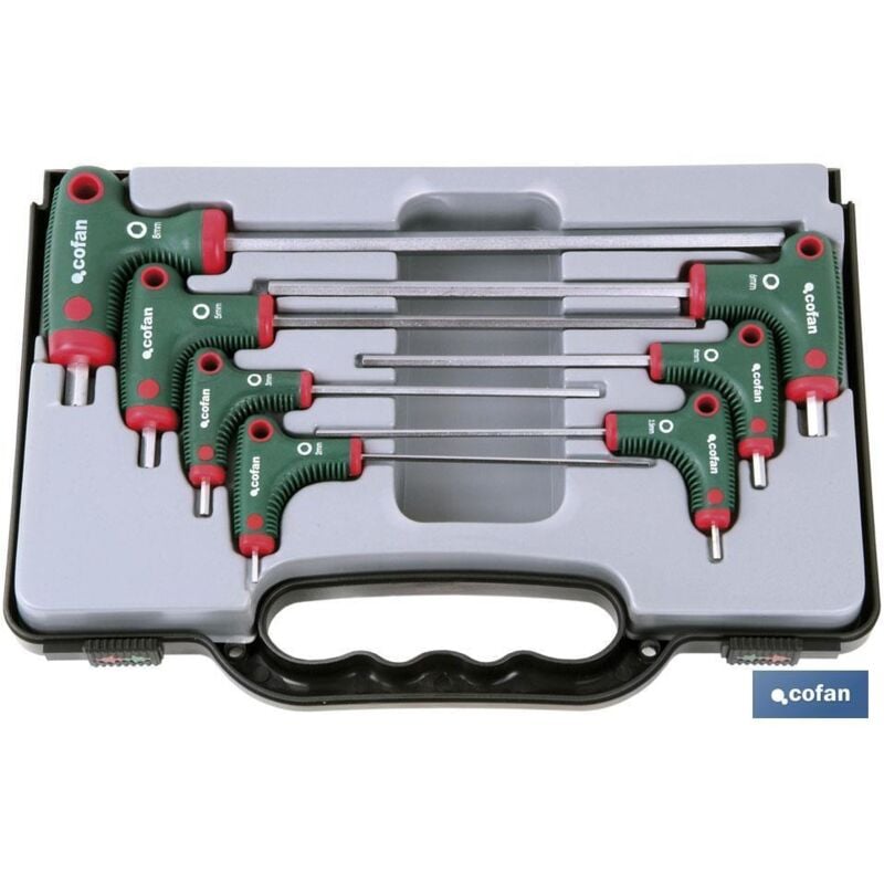 Cofan - Jeu de tournevis en t 7 pièces Hexag.