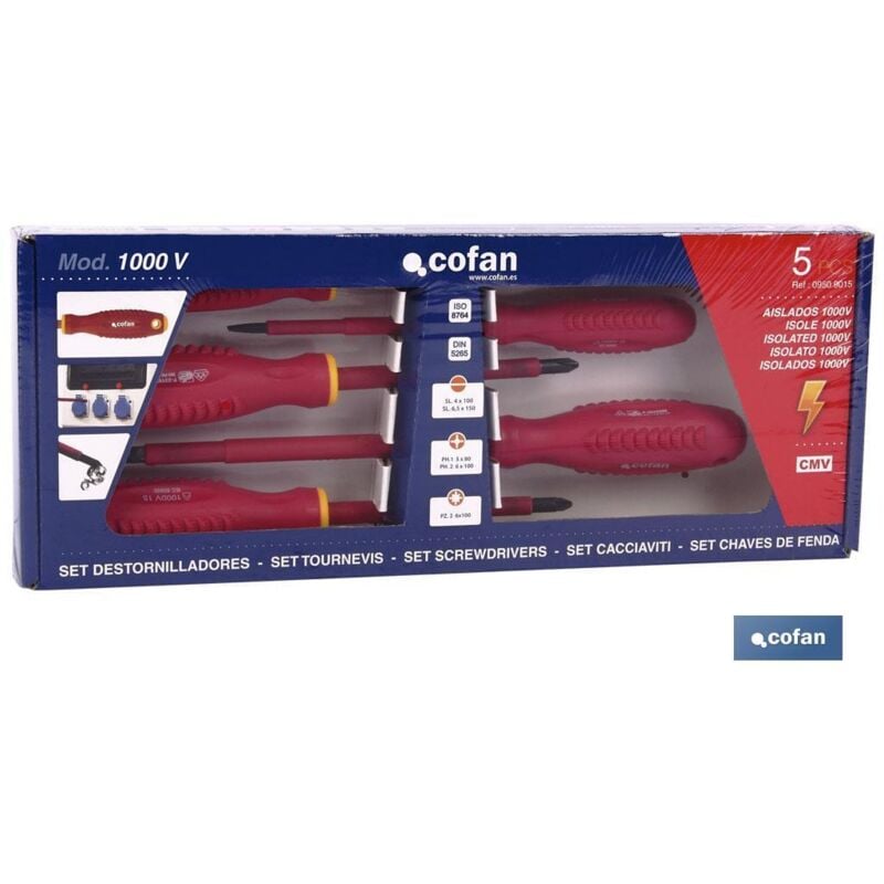 Jeu de 5 tournevis 1000v