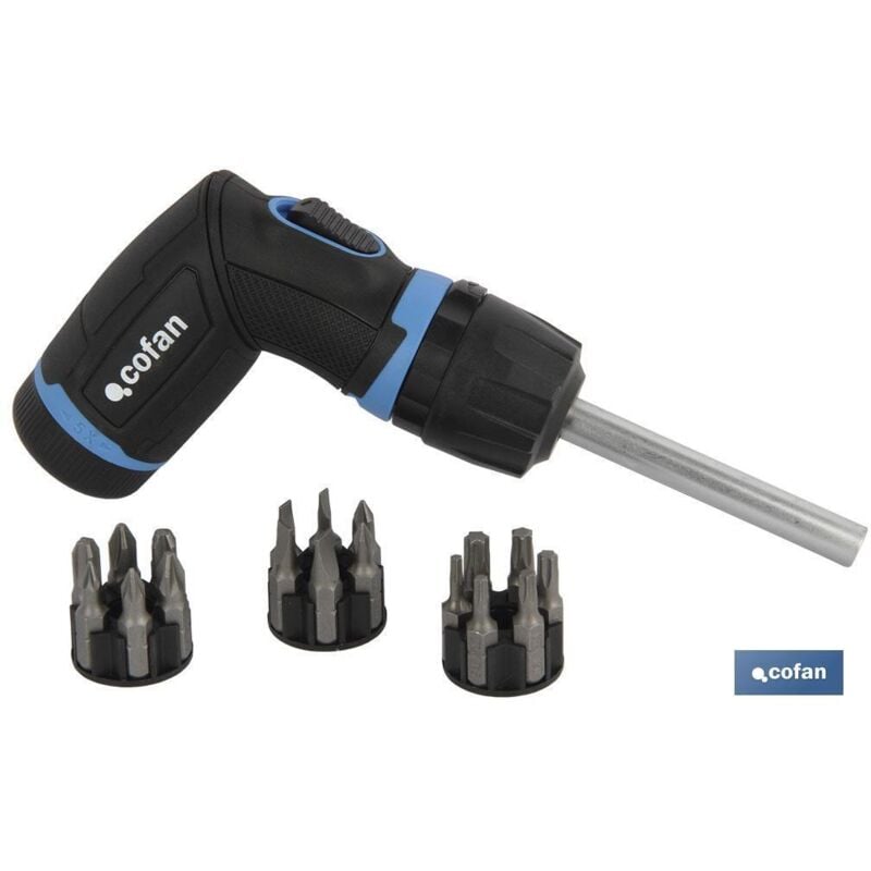 Jeu de tournevis à cliquet en t, 19 pièces, convertisseur de vitesse 5:1.