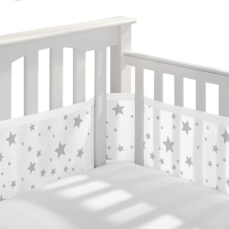 Tours de Lit Bébé,Tour de Lit Respirant Doublure en Maille 3D Anti-Flux d'air,pour Nouveau-nés,Garçons et Filles (étoile) Tours de Lit Bébé,Tour de Lit Respirant Doublure en Maille 3D Anti-Flux d'air,pour Nouveau-nés,Garçons et Filles (étoile)