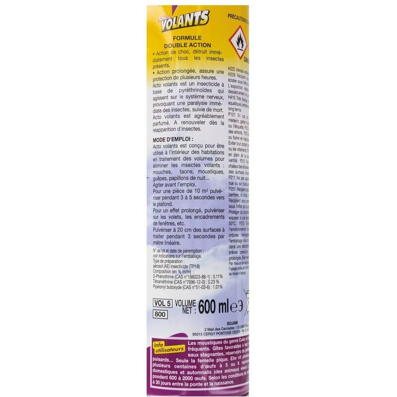 Acto - Tous insectes volants aérosol 600 ml