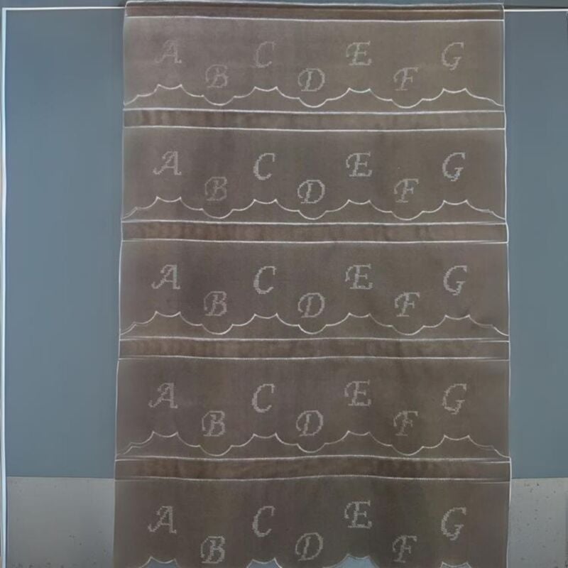 Modulable brodé abécédaire Lin 0.9x0.9 m