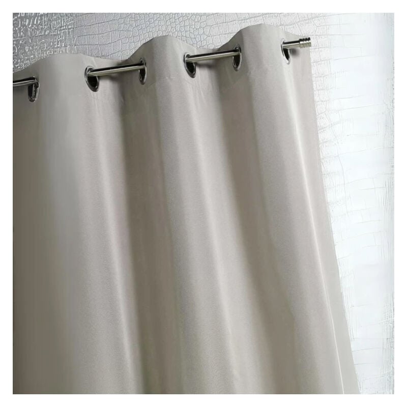 Rideau d'extérieur en tissu déperlant Beige 140x260 cm