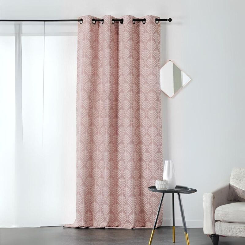 Rideau esprit art nouveau Rose Clair 140x240 cm