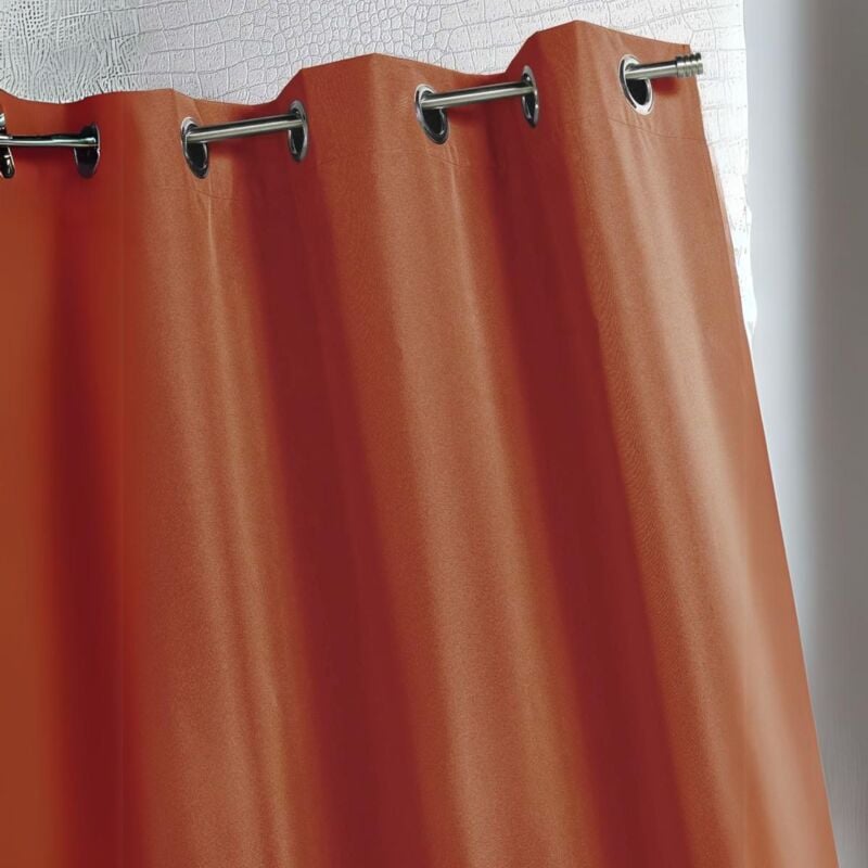 Rideau d'extérieur en tissu déperlant Orange 140x260 cm
