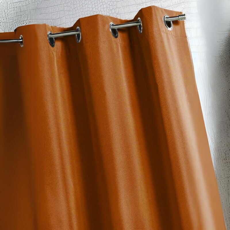 Rideau d'extérieur en tissu déperlant Terracotta 140x260 cm