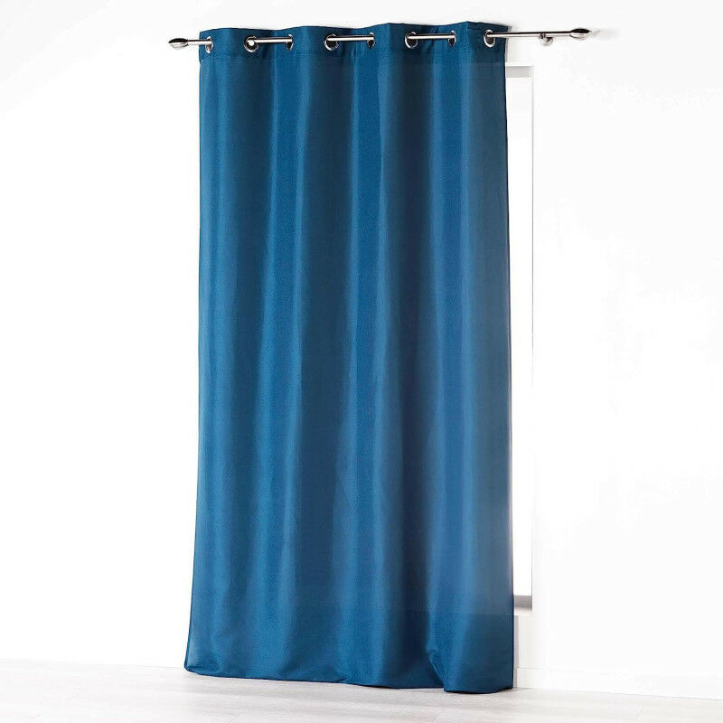 Rideau à 8 oeillets en microfibre 'Absolu' - Bleu indigo - 140 x 260 cm - Livraison gratuite