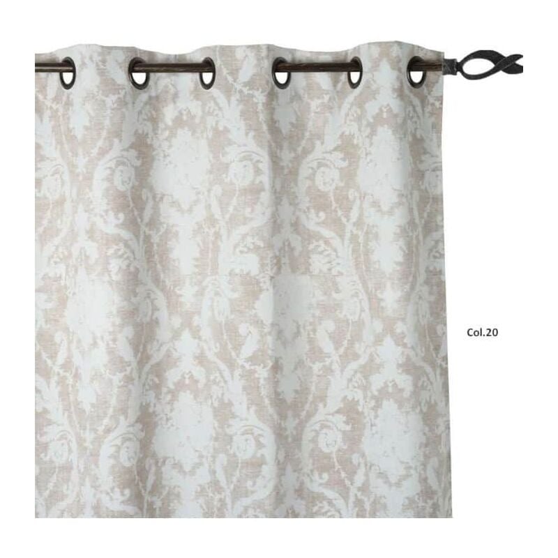Homemaison - Rideau occultant ambiance baroque - 145x260cm - Beige