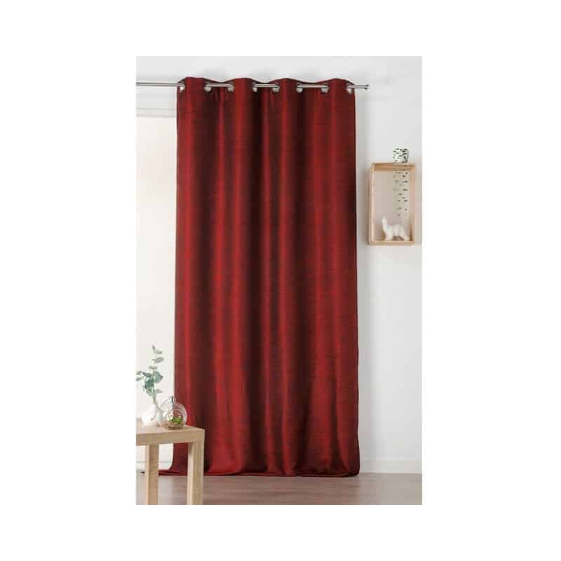 Homemaison - Rideau dépolluant rouge hermès - 135x240cm - Rouge