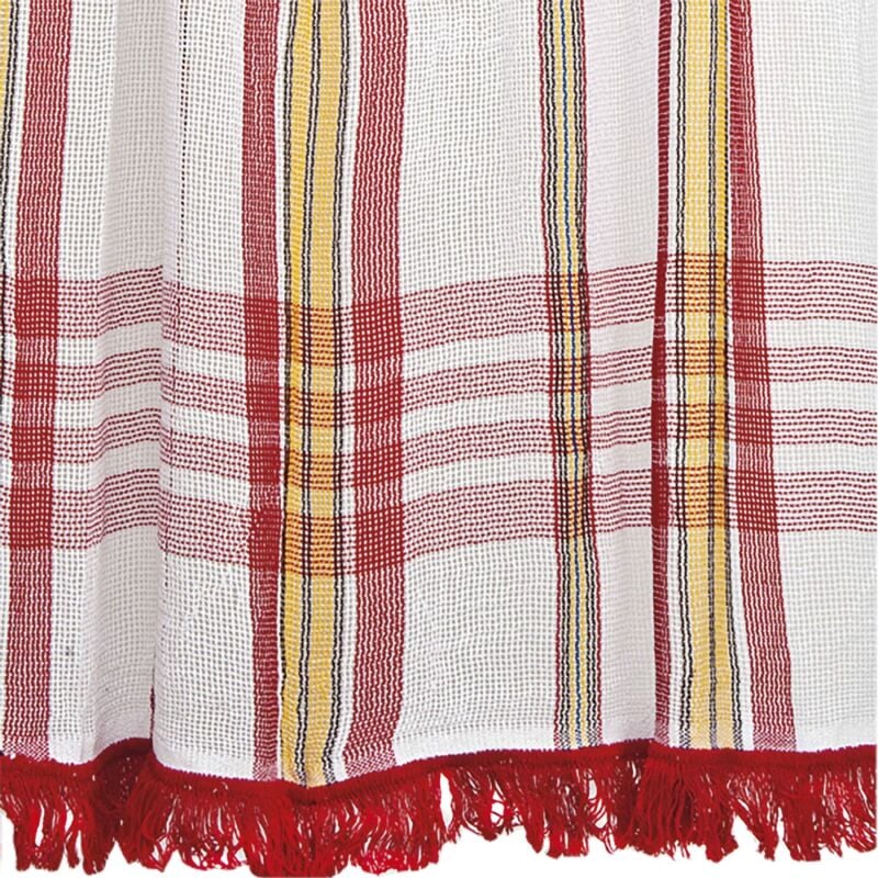 Rideau marseillais tissé Rouge (225 x 140 cm)