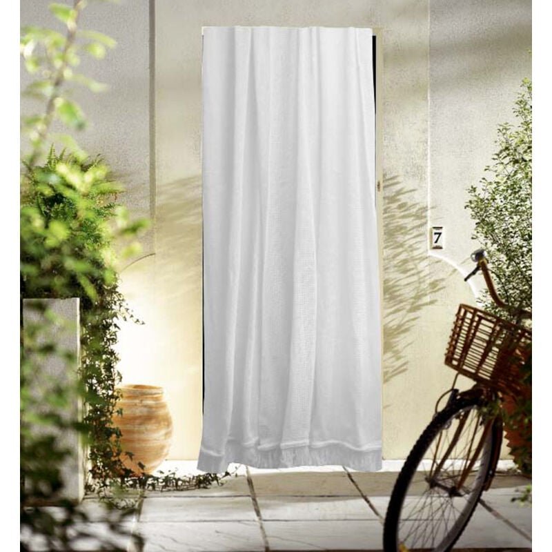 Rideau marseillais tissé Blanc (250 x 140 cm)