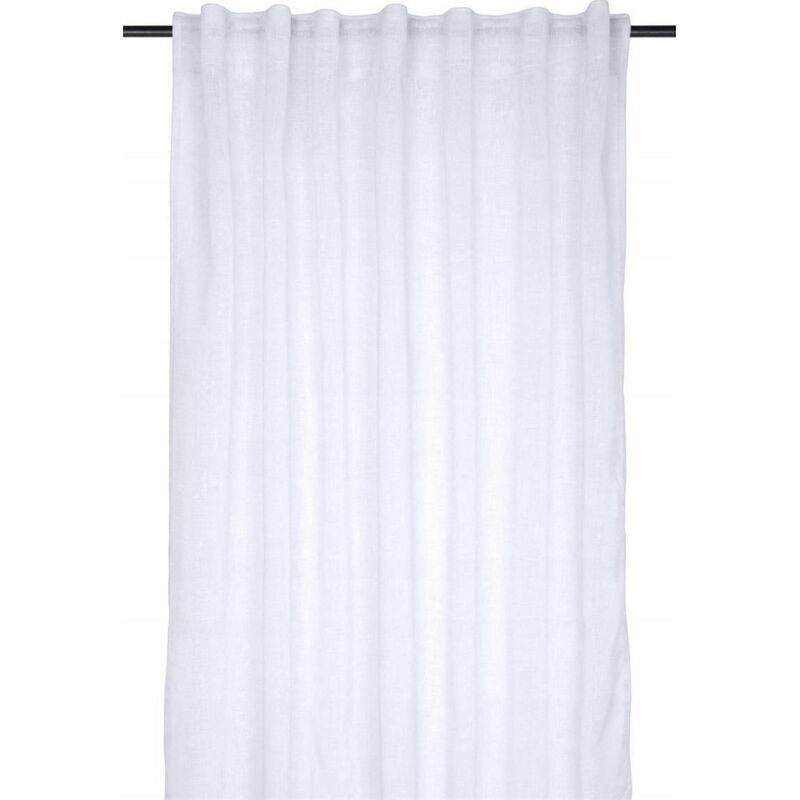 Voilage uni à passants dissimulés Blanc 140x260 cm
