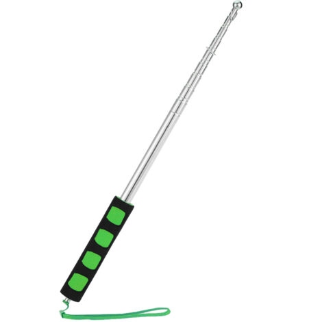 Tout nouveau mât de drapeau télescopique extérieur en acier inoxydable de 2 mètres pour mât de drapeau des enseignants pointeur d'enseignement bannière de guide touristique 79" Flagstaff