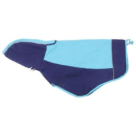 Toutes saisons vêtements chien extérieur promenade imperméable manteau pluie bleu taille 6.