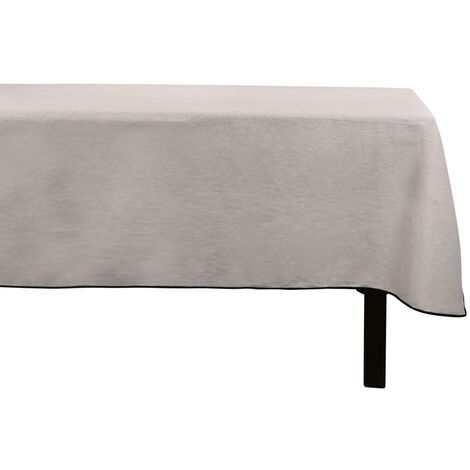 Nappa a righe Tovaglia cucitura rettangolo Tovaglia Cotone Lino Tessuto Copri  tavolo per cucina da pranzo Piano tavolo 54 X 70 pollici Grigio chiaro