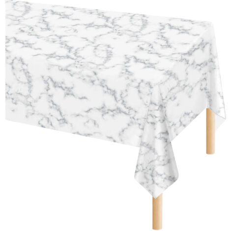 Tovaglia Antimacchia In Pvc Stampa Digitale Idrorepellente Facile Da Tagliare Copritavolo Cucina Vendita A Metro Tavolo Interno Esterno Salvatavolo Cerata 140x100Cm - Dis92-Marmo