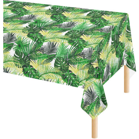 Tovaglia Antimacchia In Pvc Stampa Digitale Idrorepellente Facile Da Tagliare Copritavolo Cucina Vendita A Metro Tavolo Interno Esterno Salvatavolo Cerata 140x500Cm - Dis84-Giungla