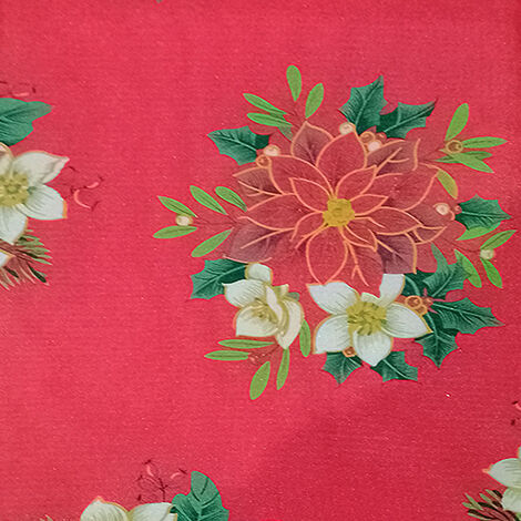 Tovaglia antimacchia natalizia per tavolo quadrato 140x360 da 12 posti decorazioni addobbi di natale casa in festa elegante - decori: decoro 10