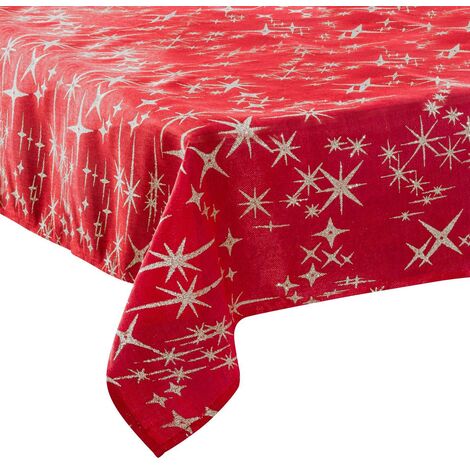 Tovaglia Caneva stella 140x360cm rosso - Rosso-argento - Feeric lights & christmas