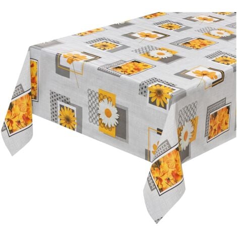 Tovaglia In Tela Cerata Beige 140x180cm - Plastificata E Facile Da Pulire | Per Tavolo Da Pranzo O Giardino