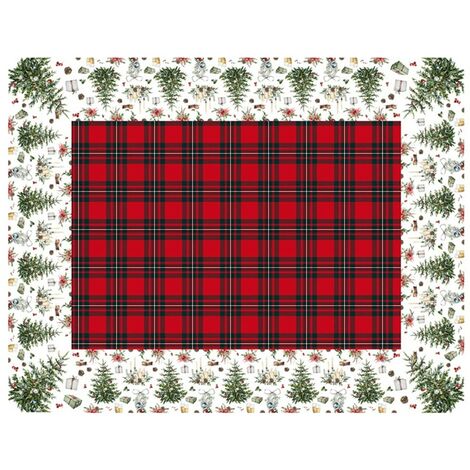 Tovaglia da tavola decoro natalizio rossa grande cm140x240 rettangolare cotone 100% runner centrotavola elegante