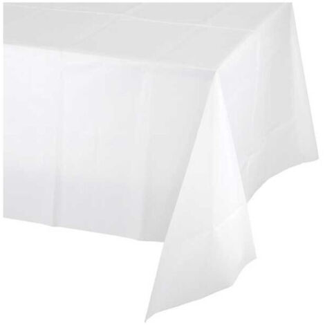 Tovaglia Di Plastica Per Feste Party Bianca 137x274 Cm Usa E Getta Impermeabile