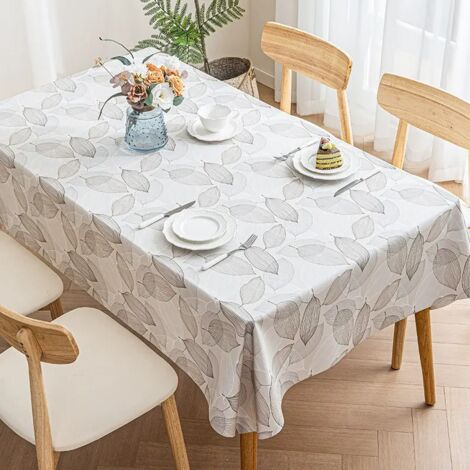 Tovaglia in PVC impermeabile, antiolio e antimacchia, per uso esterno, giardino, cucina, quadrata, 140 x 140 cm, facile da pulire, protezione per tavolo