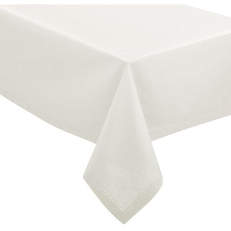 Tovaglia Jane in cotone chambray bianco 140x240cm - Atmosphera créateur d'intérieur