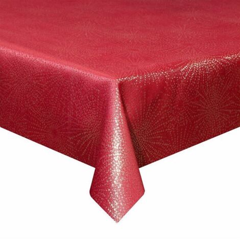 Tovaglia natalizia antimacchia 150x300 cm Vega Rosso