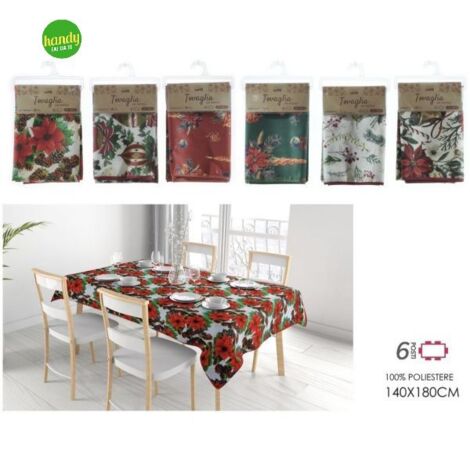 Tovaglia Natalizia Antimacchia General Trade 140x180 cm Assortite