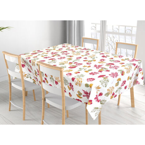 Tovaglia Per Salotto Cucina Tavolo 100% Cotone Made In Italy Bosco RP, misura140x300coloreBosco